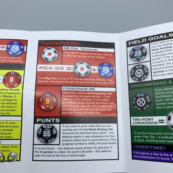 Go LOng! Football Dice Game Travel Edition Zobmondo 2012 Family Fun - Picture 10 of 11